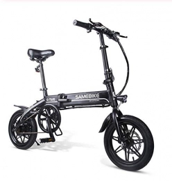 WXJWPZ Elektrofahrräder WXJWPZ Faltendes Elektrisches Fahrrad 14 Zoll Faltender Elektrischer Fahrrad-Energie-Unterstützungs-E-Fahrrad-Roller Für Das Radfahren Im Freien 250W Bewegungsfahrrad, Black