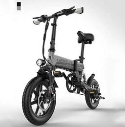 WXJWPZ Fahrräder WXJWPZ Faltendes Elektrisches Fahrrad Elektrische Batterie Auto Neue Erwachsene Dame Reise Kleine Lithium-Batterie Faltendes Elektrisches Fahrrad 14 Zoll, Black