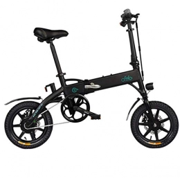 WXJWPZ Elektrofahrräder WXJWPZ Faltendes Elektrisches Fahrradlager Elektrisches Fahrradlithium Das Fahrrad Li-Lion Batterie 14 Zoll Minifahrrad Faltet, Black