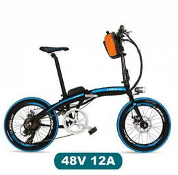 WXJWPZ Elektrofahrräder WXJWPZ Zusammenklappbares Elektrisches Fahrrad Schnell Zusammenklappbarer 20"48V Elektrischer Fahrrad-Aluminiumlegierungsrahmen, A