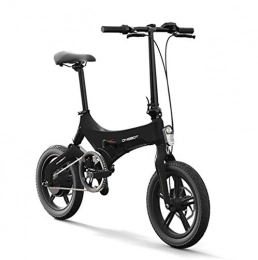 WXJWPZ Fahrräder WXJWPZ Zusammenklappbares Elektrofahrrad 16 Zoll Zusammenklappbares Ebike E-Bike Elektrofahrrad Power Assist Moped Elektrofahrrad 250W, Black