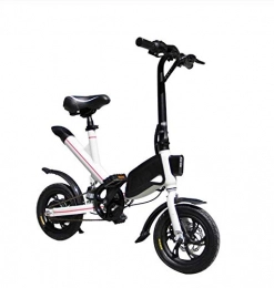 WXJWPZ Elektrofahrräder WXJWPZ Zusammenklappbares Elektrofahrrad Fahren Fahrrad Bequemes Zusammenklappen Kleines E-Bike Schwarz Batterie-Fahrräder, White