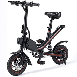 WXX Fahrräder WXX Elektro-Fahrrad für Erwachsene, bewegliche Falte 12"Heimtrainer 250W 36V 7.8Ah Leichtes E-Bike mit, für Outdoor Radfahren trainieren Reise, Schwarz