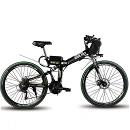 WYFDM Elektrofahrräder WYFDM Mountain-Zoll-Fahrrad mit Einer Höchstgeschwindigkeit von 60 km / h, 35 km / h, elektrisches Fahrrad, zusammenklappbar, 500-W-Motor, Doppelstoßdämpfer, Ebike, Black, 24