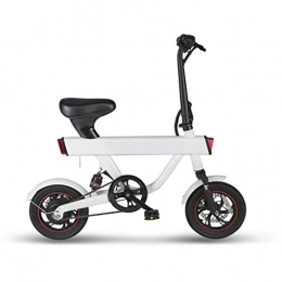 Xiaoxiao Elektrofahrräder XIAOXIAO Elektro-Fahrrad, for Männer und Frauen, leicht faltbar, Vermeiden Stau, Super-Batterie-Lebensdauer, vorne und hinten Doppelstoßdämpfung (Color : White)