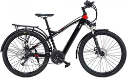 XINHUI Elektrofahrräder XINHUI Elektrische Schnee Fahrrad, Mountainbike 21-Gang-E-Fahrrad 27, 5 Zoll stilvolles Aluminiumlegierung Licht Hybrid-Bike, Schwarz