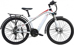 XINHUI Elektrofahrräder XINHUI Elektrische Schnee Fahrrad, Mountainbike 21-Gang-E-Fahrrad 27, 5 Zoll stilvolles Aluminiumlegierung Licht Hybrid-Bike, Weiß