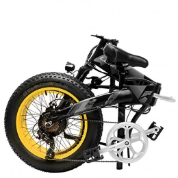 XTD Elektrofahrräder XTD Upgrade-48V 1000W Elektrisches Gebirgsfahrrad 20 Zoll Fat Tire E-Bike (Speed ​​40 Km / H) Cruiser Mens Sport Bike Fully Erwachsener MTB Dirtbike, Gelb A