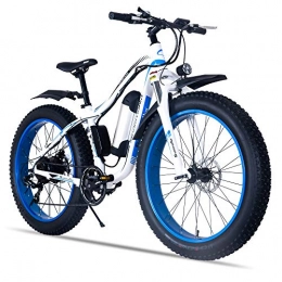 XXCY Elektrofahrräder XXCY 250w Elektrisches Mountain Snow Fahrrad Rennrad, 36v10.4ah Batterie, 26 Zoll Fetter Reifen, Shimano 21 Speed ​​Ebike (Blue)