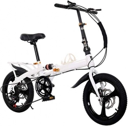 YDBET Elektrofahrräder YDBET Mountainbike, 14 Zoll Faltrad mit Superleichtgewicht 7 Speed ​​Gear, leicht und robust Berg Faltrad für Männer Frauen Bike, Weiß