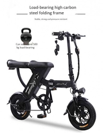YDXH Fahrräder YDXH Elektrische Fahrrad-Lithium-Batterie-Reise-Faltrad-Doppelt-Mnner und Frauen, die Erwachsenen Batterie-Miniroller 12 Zoll 350W 250Kg Lithium Fahren, 48v15a / 60km