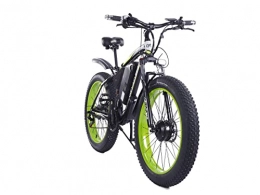 yeacher Fahrräder yeacher GF700 E-Bike Dual-Drive-Elektrofahrrad, 48V17.5AH 500W * 2 Motorleistung, 26-Zoll-Räder, Geschwindigkeit bis zu 50 km / h, Steigung 45 °, Schwarz und Grün