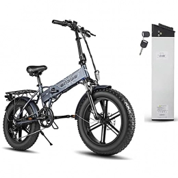 YI'HUI Elektrofahrräder YI'HUI E-Bike / Elektrofahrrad / E-Mountainbike, 20 Zoll faltbar E-Klapprad mit doppelten Stoßdämpfung und Pedelec mit 12.8Ah-48V Akku, Grau