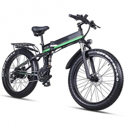 Ylight Fahrräder Ylight Elektrofahrrad 1000W Elektrisches Strandrad 4.0 Fettreifen Elektrisches Fahrrad 48V Herren Mountainbike Schnee E-Bike 26-Zoll-Fahrrad, Grn