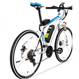 YOUSR Fahrräder YOUSR Elektrisches Mountainbike, 48V Lithium Batterie Elektrisches Einrad Fünfgang Power Fahrrad 26 Zoll White
