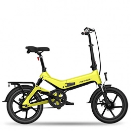 YPYJ Elektrofahrräder YPYJ 16-Zoll-Falten Elektro-Fahrrad Kleine Männer Und Frauen Batterie Auto-Lithium-Batterie Elektro-Auto-Assistierte, Gelb