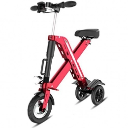 YPYJ Fahrräder YPYJ Erwachsene Folding Electric Bike Mini Folding Elektro-Auto-Fahrrad-Aluminium-Legierung Rahmen Lithium-Batterie Fahrrad Im Freien Abenteuer Für Erwachsene, Rot