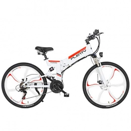 YRWJ Fahrräder YRWJ Elektrische Mountainbike Outdoor Radfahren Falträder Große Kapazität 48 V 10AH Lithium-Batterie Moped Für Erwachsene Eingebaute Batterie Auto, White1-100 * 95 * 180cm