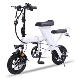 YXZNB Fahrräder YXZNB Elektrisches Fahrrad, Urban Commuter Folding E-Bike, Hchstgeschwindigkeit 25 km / h, 12" 350W / 10A Removable Aufladen Lithium-Batterie, Unisex Fahrrad, Wei