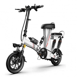 YXZNB Fahrräder YXZNB Elektrofahrrder, Leicht 12-Zoll-Reifen 350W Faltbare Elektro-Fahrrad 30AH Lithium-Batterie 3 Riding Modes, Wei