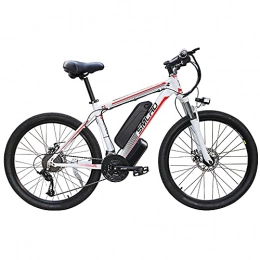 YYAO Elektrofahrräder YYAO 26 '' Elektrisches Mountainbike (48V 13A 350W) 21 Geschwindigkeitsgang 3 Arbeitsmodi, White red