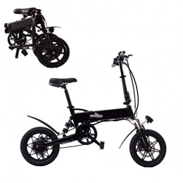 YYD Fahrräder YYD Ebike, Faltbares Elektrofahrrad mit Front-LED-Licht für Erwachsene Rennrad Mini Fahrrad Fahrrad, Black