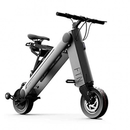 ZBB Fahrräder ZBB Elektrische Fahrräder Leichtes, tragbares Aluminium-Klappmaterial für Erwachsene mit 36-V-Lithium-Ionen-Akku 10-Zoll-Räder Elektrofahrrad für Erwachsene Ausdauer-Kilometerstand 40-45KM, Silber