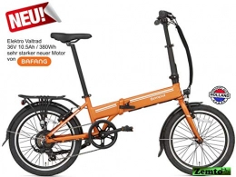 Unbekannt Fahrräder Zemto Elektro Klapprad E-Volt orange 36V 10.5AH / 380Wh