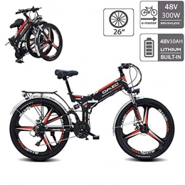 ZHAOSHOP Elektrofahrräder 26 Zoll Elektro Fahrrad für Herren und Damen Mountainbike ebike 48V 10Ah/300W Lithium-Batterie Batterie Reine Elektrische Reichweite 50-60 km
