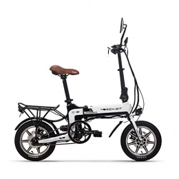 ZHXH [EU Direkt] 36V 250W 10.2Ah 14-Zoll-Folding Electric Bike 30-35KM / H Höchstgeschwindigkeit Moped Elektrisches Fahrrad Weiß,Weiß