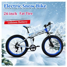 ZJGZDCP Elektrofahrräder ZJGZDCP Electric Mountain Bike for Frauen Mann 350W 7-Gang Erwachsener Stadt Pendeln E-Bikes 36V 10Ah Removable Batttery 26 * 4.0 Fat Tire mit LCD-Bildschirm (Color : Blue, Size : 36V-10Ah)