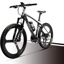 ZJGZDCP Elektrofahrräder ZJGZDCP Erwachsene Pendler Stadt elektrisches Fahrrad Mountainbike 36V 6.8AH Carbon-Faser-Super-Light 18kg Kein elektrisches Fahrrad mit hydraulischem Brems (Color : Black)