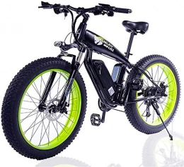 ZMHVOL Fahrräder ZMHVOL Ebikes, Erwachsener fettreifen elektrische Fahrrad, mit Abnehmbarer lathium-ion-Batterie großer Kapazität (48 V 500 W) 27-Gang- und DREI Arbeitsmodi ZDWN (Color : Black Green)