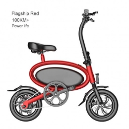 Luckylj Fahrräder Zusammenklappbares Elektrofahrrad E-Bike 350W Ebike Mit Herausnehmbarem 36V 7, 5Ah Lithium-Ionen-Akku, APP-Geschwindigkeitseinstellung, Intelligenter Fernbedienung Und Alarmfunktion, flagshipred