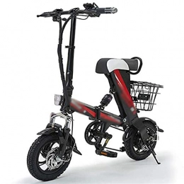 ZWHDS Elektrofahrräder ZWHDS 12 Zoll Falten E-Bike - 3 6V 8AH 250W. Erwachsene Mini-Elektrofahrrad mit Doppelscheibenbremsen Motor 25km / h SCTOOER