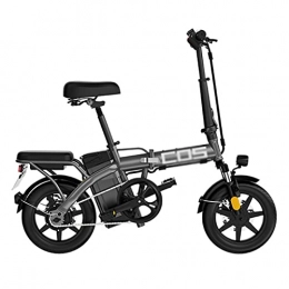 ZXQZ Fahrräder ZXQZ Elektrofahrräder, 14-Zoll-Lithium-Batterie Leichtes Faltbares Elektrofahrrad für Erwachsene 48V 14.4Ah Tragbares E-Bike, Grau