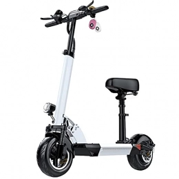 ZXQZ Elektrofahrräder ZXQZ Elektroroller für Erwachsene, Faltbare Motorroller mit LED-Scheinwerfer, Pendler-Elektroroller für Jugendliche (Color : White, Size : 80km)