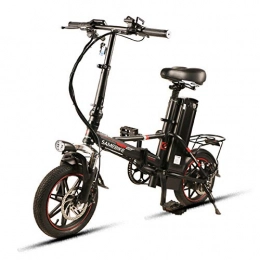 ZZQ Fahrräder ZZQ Elektrofahrrad, 14-Zoll-Klapprad mit integriertem Rad aus superleichter Magnesiumlegierung mit 6 Speichen, Premium-Vollfederung (zusammenklappbar, mittel)