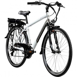 Zndapp Fahrräder Zündapp E Bike 700c Trekkingrad Pedelec Z802 Elektrofahrrad 21 Gänge 28 Zoll Rad (weiß / grau, 48 cm)