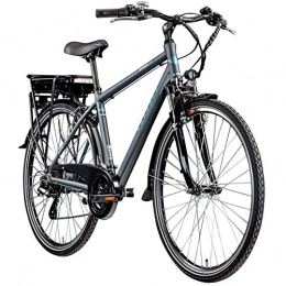 Zndapp Elektrofahrräder Zündapp E-Bike Trekking 700c Green 7.7 Pedelec Trekkingrad Herren 28 Zoll Touren (grau / blau, 48 cm)