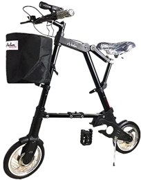 ZLYJ Fahrräder 10 Zoll Faltrad, Leichtes Aluminium-Faltrad, Citybike Schnellfaltsystem Ultraleichtes Tragbares Studentenfahrrad Für Erwachsene A, 10inch