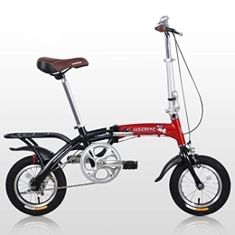 ZXQZ Falträder 12 Zoll Klapprad, Single Gear Commuter Bike, für Körpergröße 140-180cm Männer und Frauen (Color : Black)