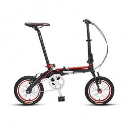 ZXQZ Falträder 14 Zoll BMX Fahrrad, Leichtes Aluminiumrahmen Rennrad, Leicht Zu Falten, für Damen Und Jugendliche (Color : Black)