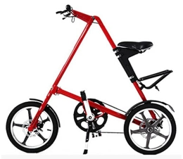 ZLYJ Fahrräder 14 Zoll Mini Faltrad Ultraleichtes Fahrrad Tragbares U-Bahn-Fahrzeug für den Außenbereich, faltbar für Männer und Frauen Red, 14inch