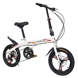 ZDXC Fahrräder 16 Zoll Faltrad Erwachsene Leichtes Outroad-Mountainbike mit Doppelscheibenbremsen, Tragbares City Mini-Kompaktfahrrad Student Ride Bike für Männer Frauen Kinder