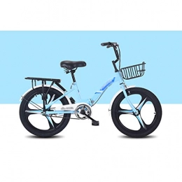 Mzl Fahrräder 18-Zoll-Kinder Folding Fahrrad, Einrad-Mountainbike, Bold Reifen, Geeignet for 8-14 Jahre alte Männer und Frauen Fahrräder (Farbe : Blau)