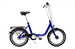 SPRICK Falträder 20 Zoll Alu Klapp Rad Falt Fahrrad Folding Bike Shimano 3 Gang Nabendynamo blau metallic RH 41cm B-Ware
