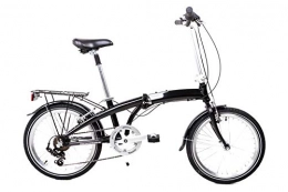 Unbekannt Fahrräder 20 Zoll Alu Klapp Rad Falt Fahrrad Folding Bike Shimano 7 Gang Camping schwarz