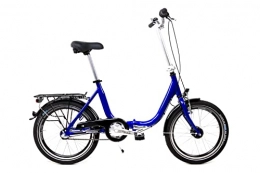 SPRICK Fahrräder 20 Zoll Aluminium Klapprad Falt Fahrrad Nabendynamo Rücktritt Shimano 3 Gang blau metallic