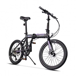 Bike Falträder 20 Zoll Faltbares Fahrrad 9 Geschwindigkeit Männer Und Frauen Citybike Scheibenbremse Aluminiumlegierung Sportfahrrad Schwarz Blau